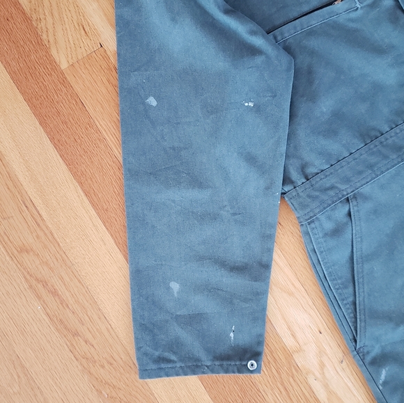 Vintage Key Coverall Made In USA Mechanic One Piece 44 Short Green Distressed - Picture 6 of 11